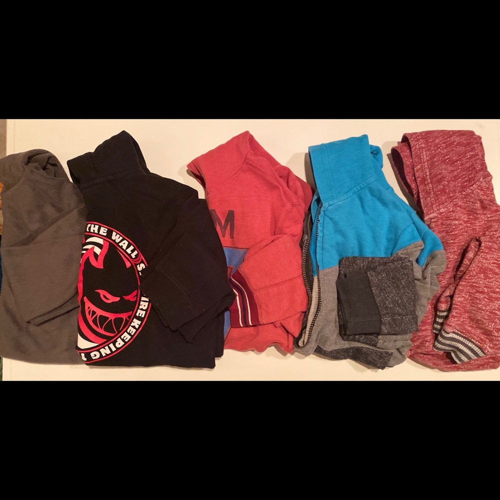 Five size 8 boys hoodies sold together